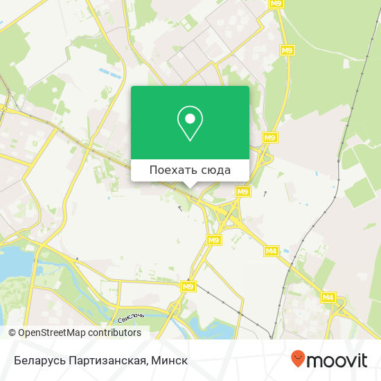 Карта Беларусь Партизанская