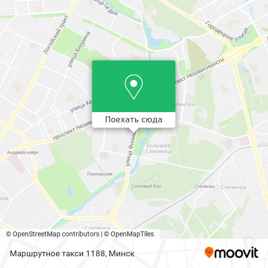 Карта Маршрутное такси 1188