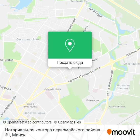 Карта Нотариальная контора первомайского района #1