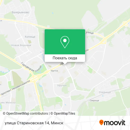 Карта улица Стариновская 14