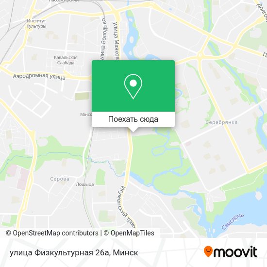 Карта улица Физкультурная 26а