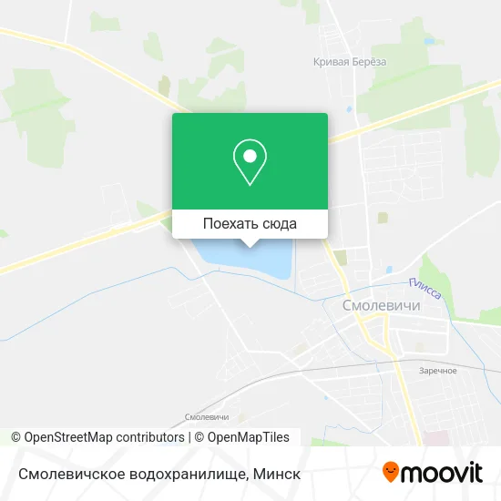 Карта Смолевичское водохранилище