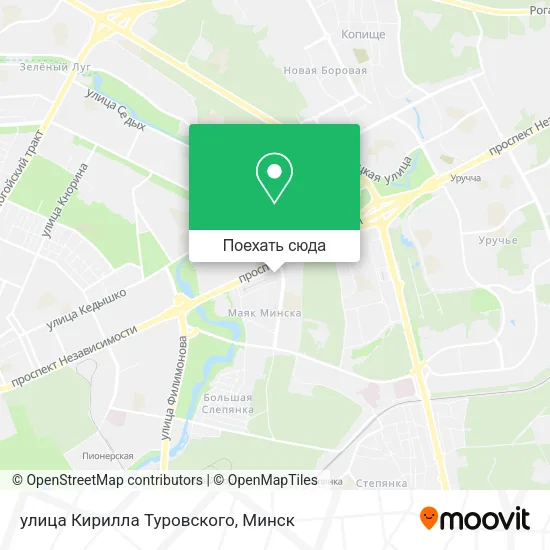 Карта улица Кирилла Туровского