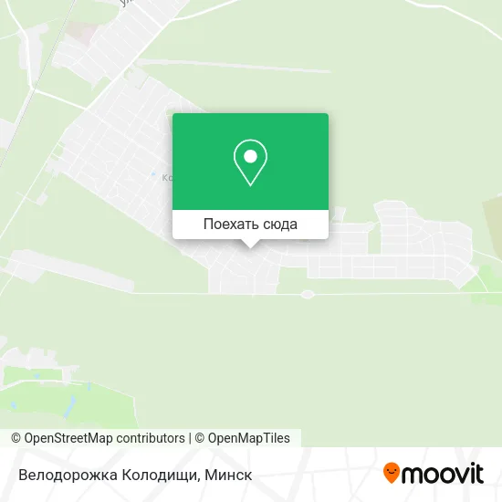 Карта Велодорожка Колодищи