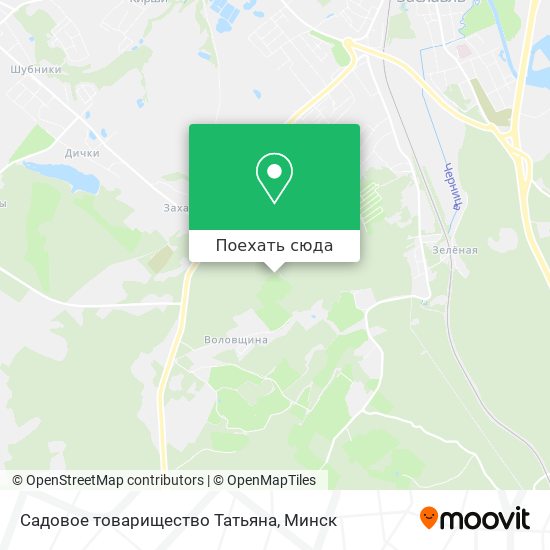 Карта Садовое товарищество Татьяна