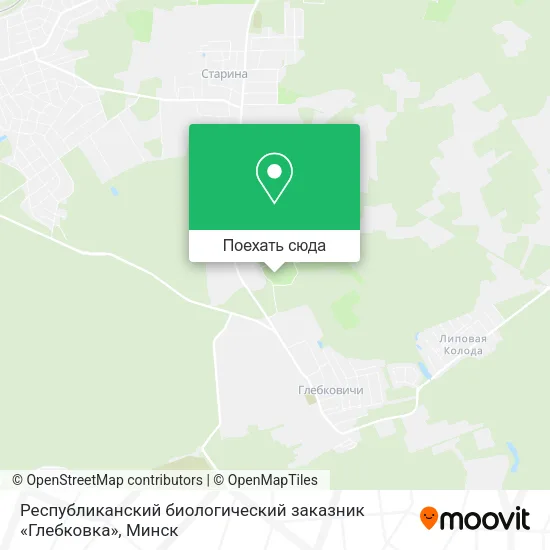 Карта Республиканский биологический заказник «Глебковка»