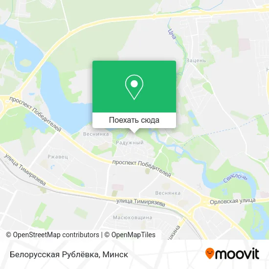 Карта Белорусская Рублёвка