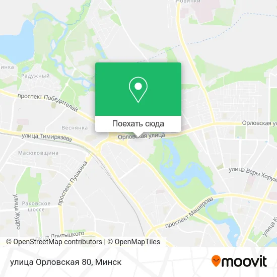 Карта улица Орловская 80