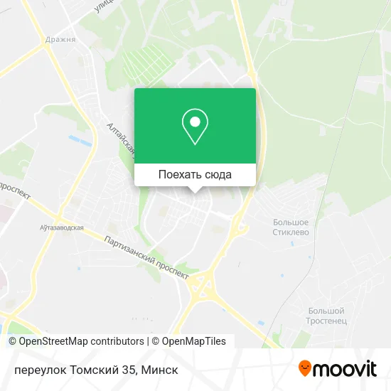 Карта переулок Томский 35
