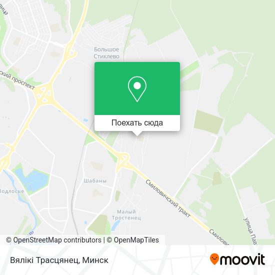 Карта Вялікі Трасцянец