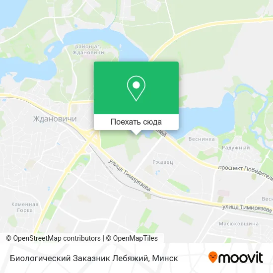 Карта Биологический Заказник Лебяжий