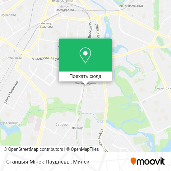 Карта Станцыя Мінск-Паўднёвы
