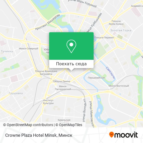 Карта Crowne Plaza Hotel Minsk