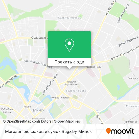 Карта Магазин рюкзаков и сумок Bagz.by