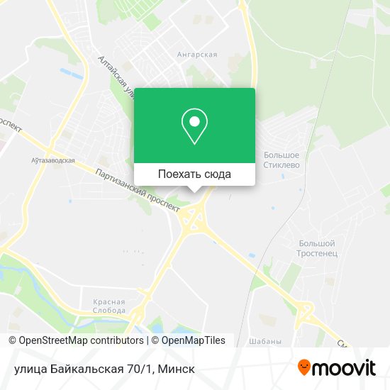 Карта улица Байкальская 70/1