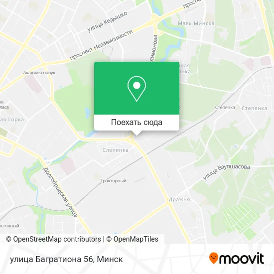 Карта улица Багратиона 56