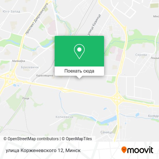 Карта улица Корженевского 12
