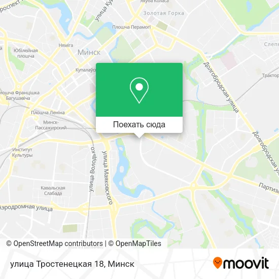 Карта улица Тростенецкая 18