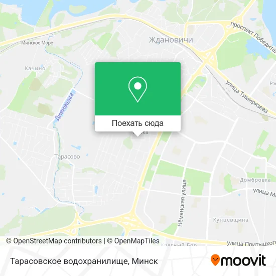 Карта Тарасовское водохранилище