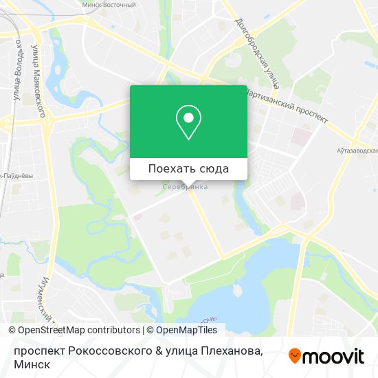 Карта проспект Рокоссовского & улица Плеханова