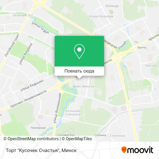 Карта Торт "Кусочек Счастья"