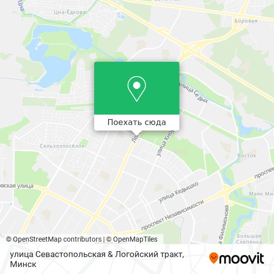 Карта улица Севастопольская & Логойский тракт