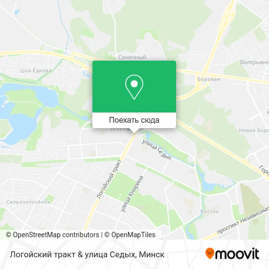 Карта Логойский тракт & улица Седых