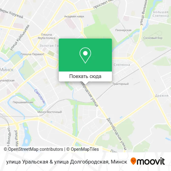 Карта улица Уральская & улица Долгобродская