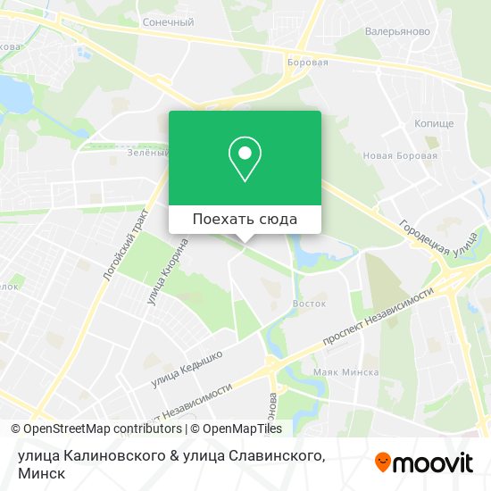 Карта улица Калиновского & улица Славинского