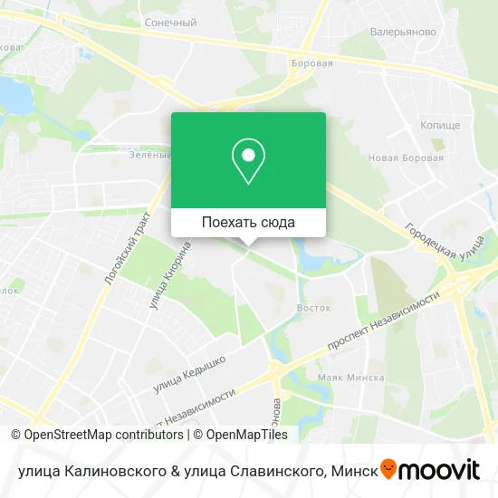 Карта улица Калиновского & улица Славинского
