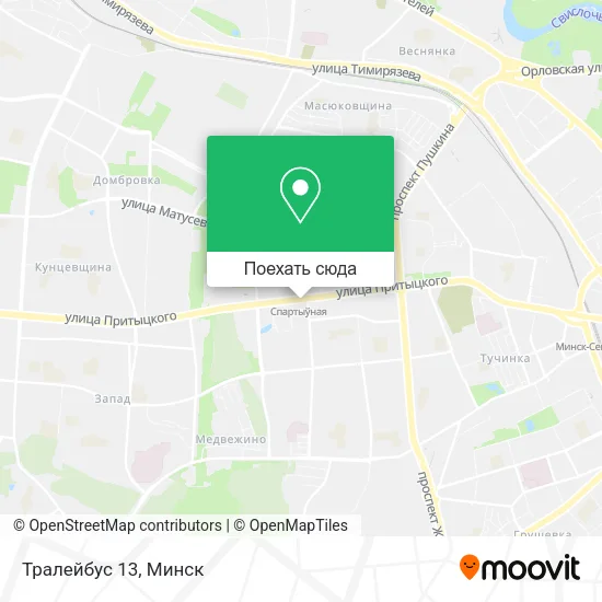 Карта Тралейбус 13