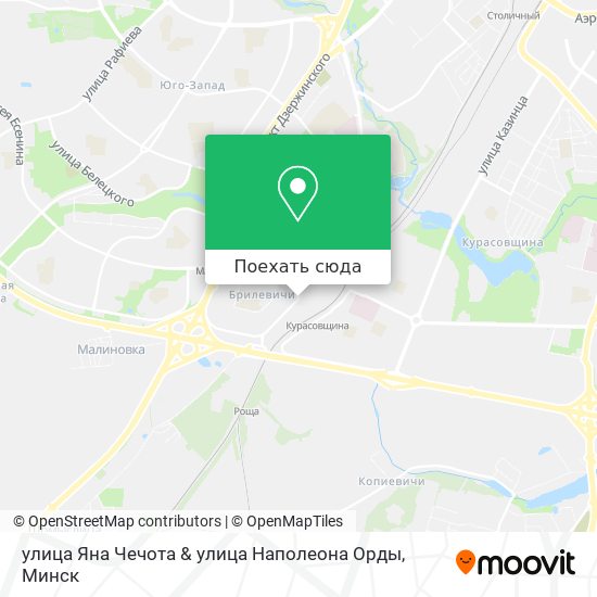 Карта улица Яна Чечота & улица Наполеона Орды