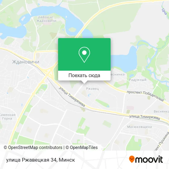 Карта улица Ржавецкая 34