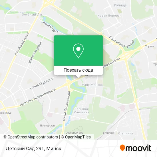 Карта Детский Сад 291