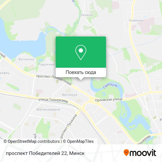 Карта проспект Победителей 22
