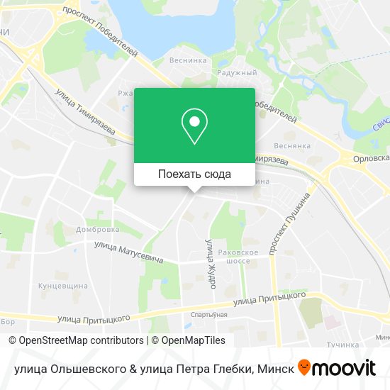 Карта улица Ольшевского & улица Петра Глебки
