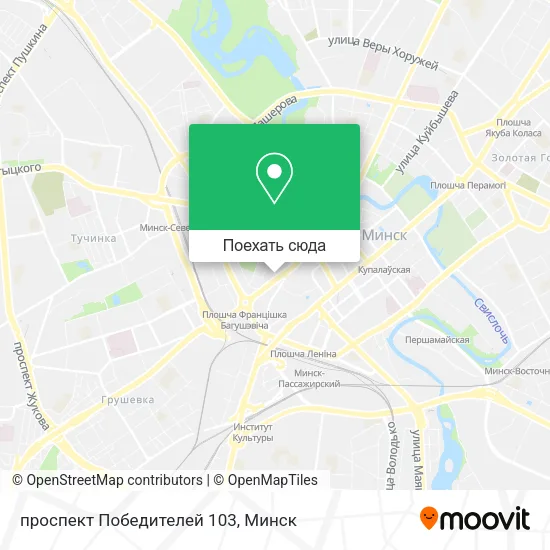 Карта проспект Победителей 103