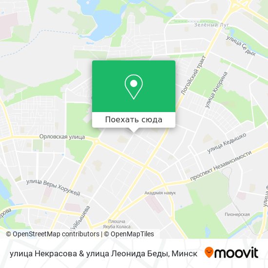 Карта улица Некрасова & улица Леонида Беды