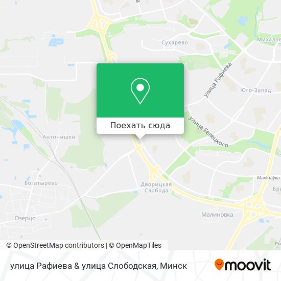 Карта улица Рафиева & улица Слободская