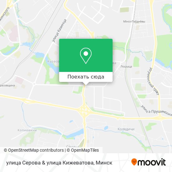 Карта улица Серова & улица Кижеватова