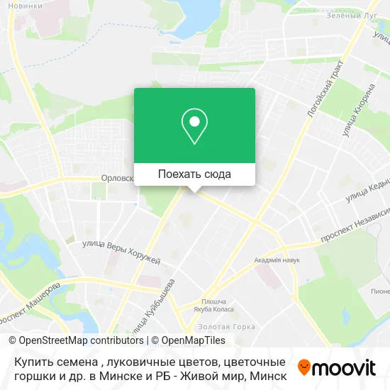 Карта Купить семена , луковичные цветов, цветочные горшки и др. в Минске и РБ - Живой мир