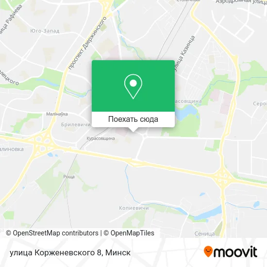 Карта улица Корженевского 8