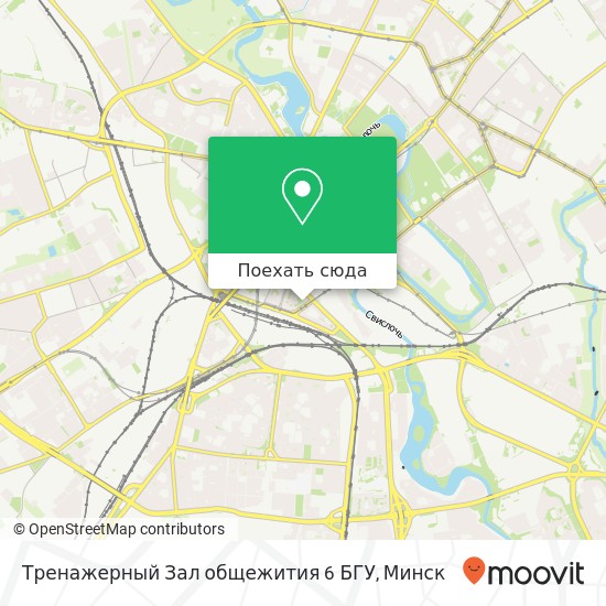 Карта Тренажерный Зал общежития 6 БГУ