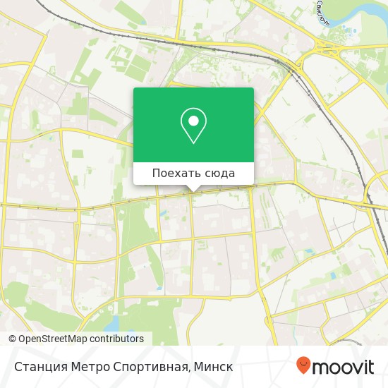 Карта Станция Метро Спортивная