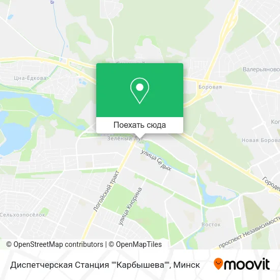 Карта Диспетчерская Станция ""Карбышева""