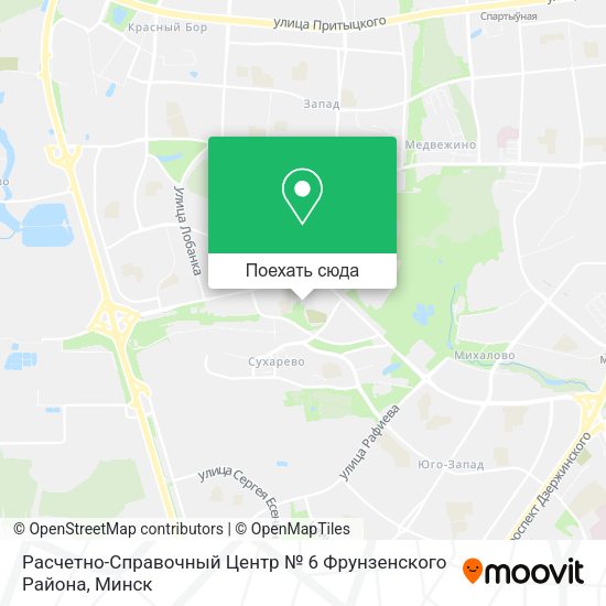 Карта Расчетно-Справочный Центр № 6 Фрунзенского Района