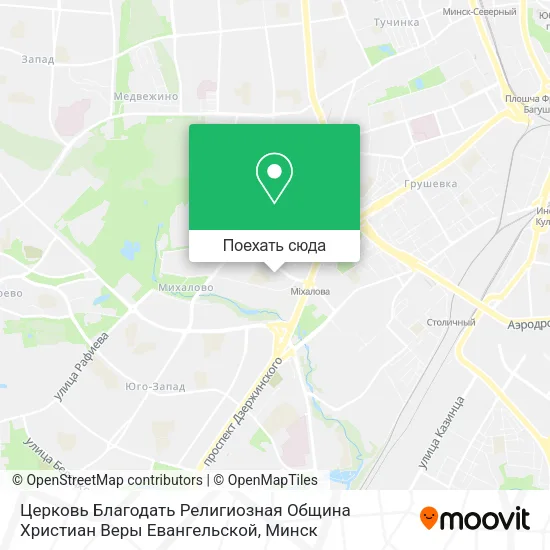 Карта Церковь Благодать Религиозная Община Христиан Веры Евангельской