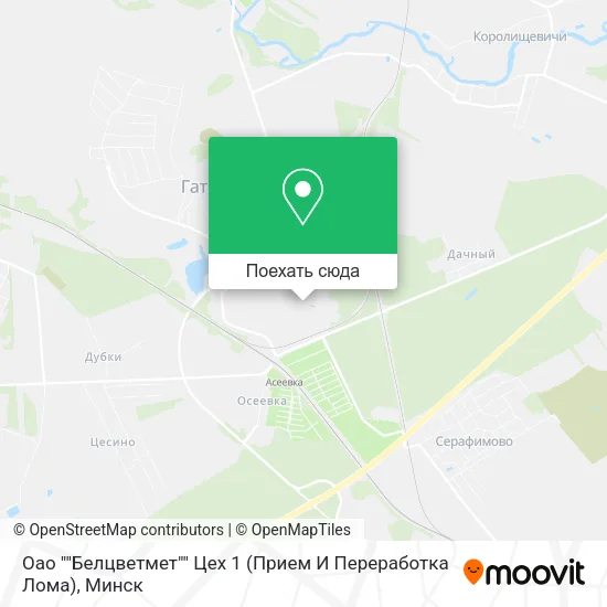 Карта Оао ""Белцветмет""  Цех 1 (Прием И Переработка Лома)