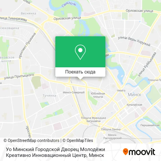 Карта Уо Минский Городской Дворец Молодёжи Креативно Инновационный Центр