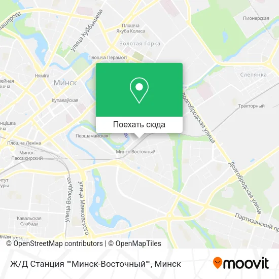 Карта Ж / Д Станция ""Минск-Восточный""